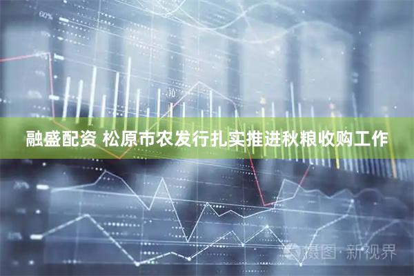 融盛配资 松原市农发行扎实推进秋粮收购工作